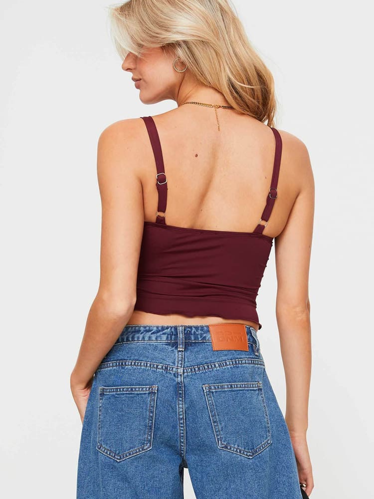 Grå Crop Top