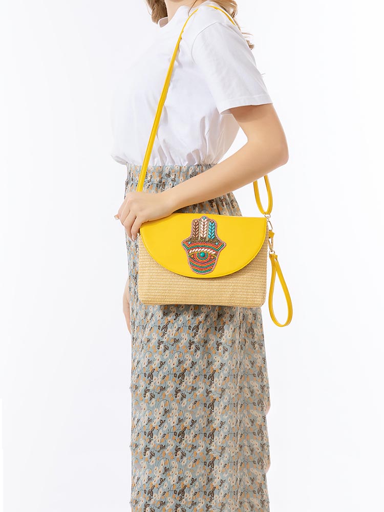 Grass Woven Crossbody Bag