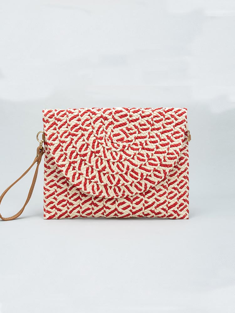 Ručně tkaná taška ze slámy: Clutch & Crossbody