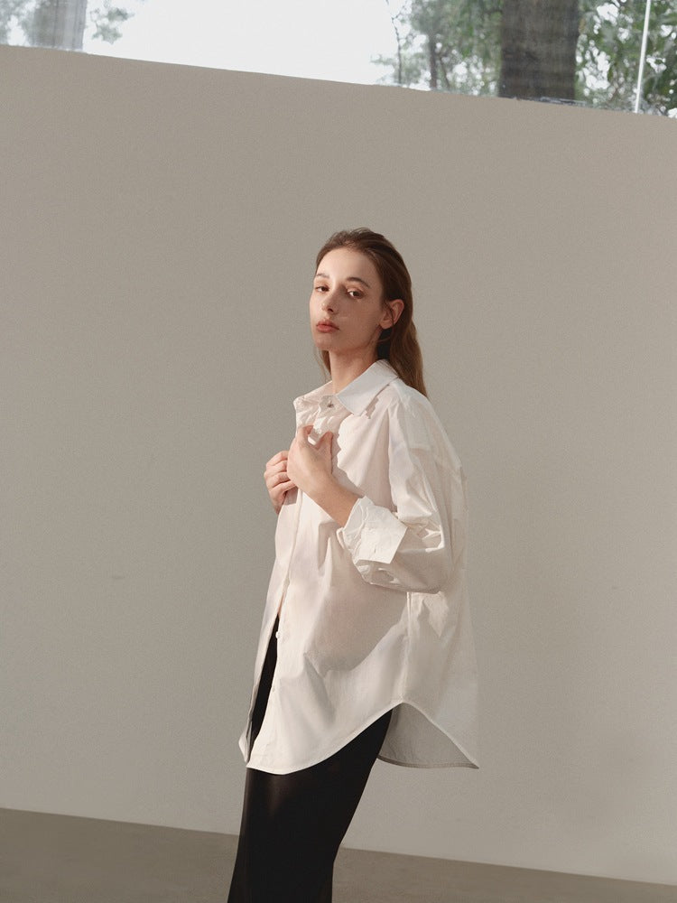 Minimalistisch oversized ontspannen shirt