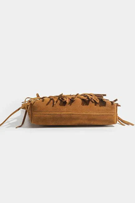 Western Cowboy Brown Fringe Crossbody Bag