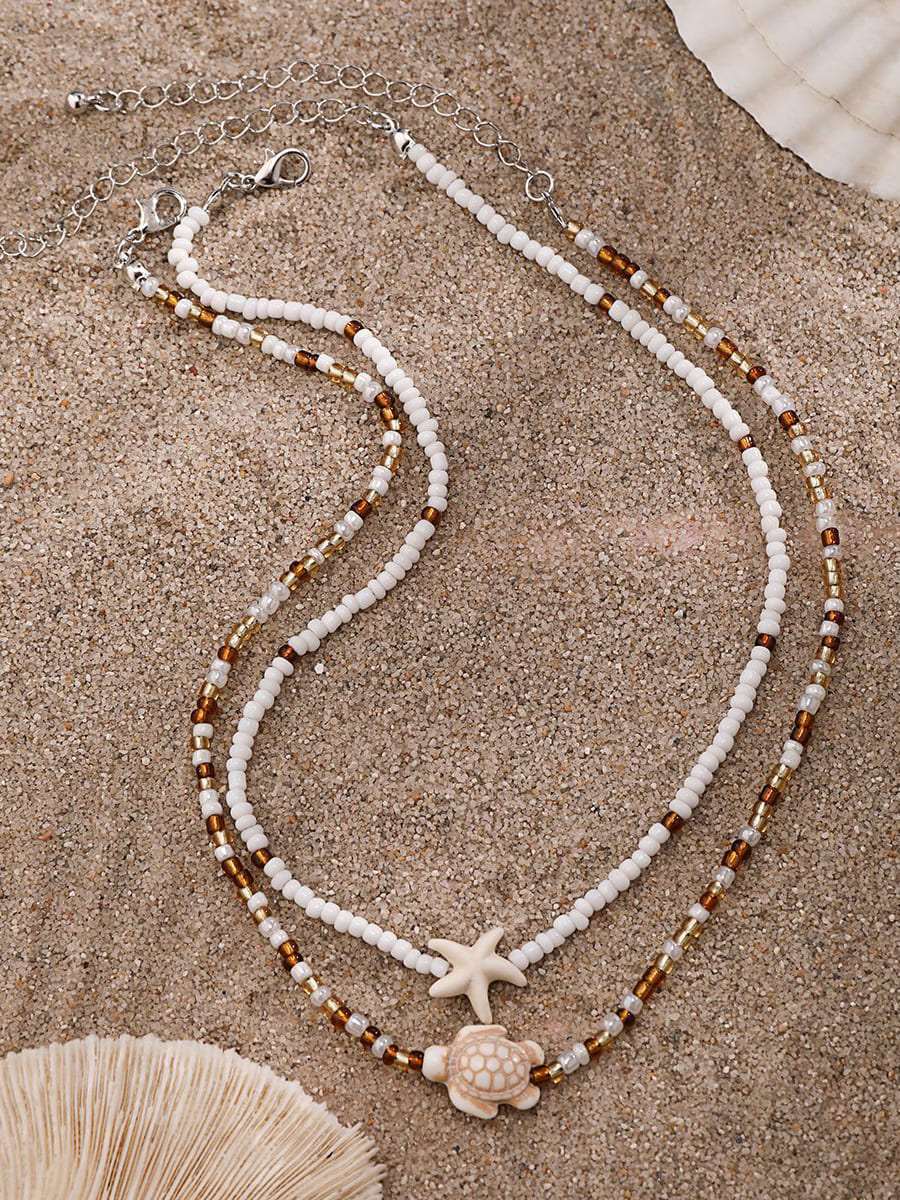 Beach Starfish Shell Halsband