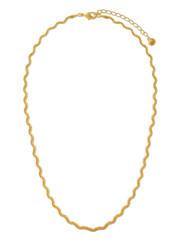 Collier chaîne ondulée texturée