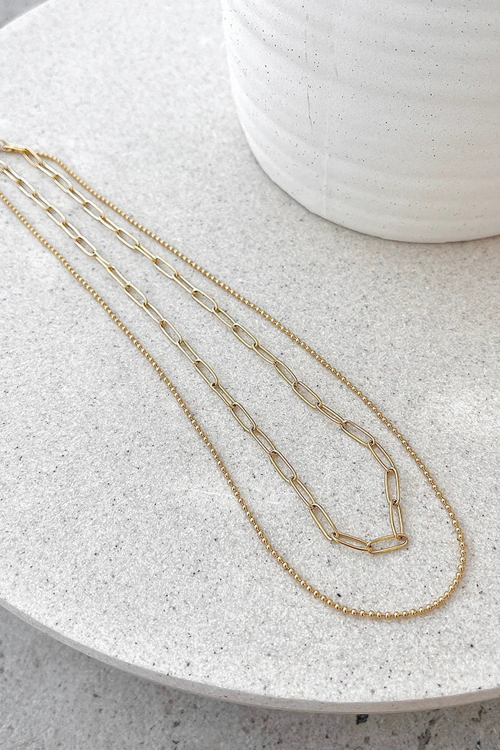 Dani Chain Necklace Set - Gold