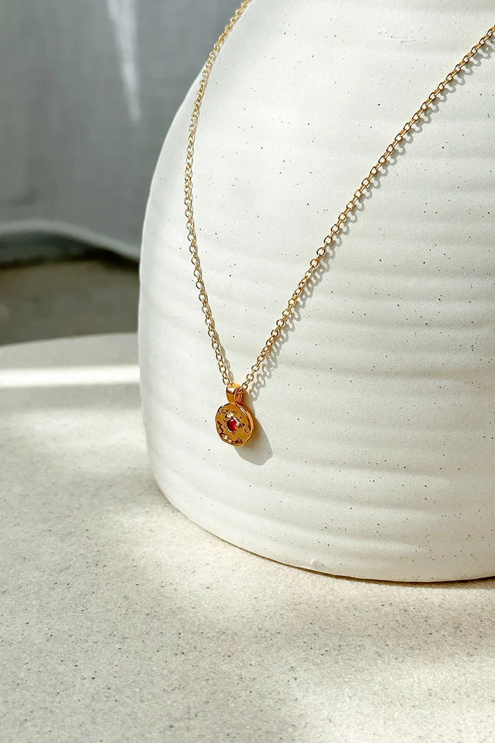 January Birthstone Necklace - Garnet