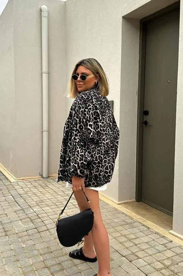 Retro Leopard Print Coat