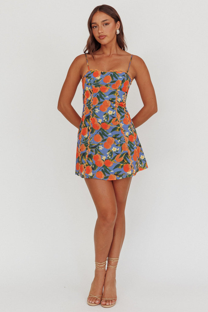 Chamberlain Scallop Trim Mini Dress Citrus Orange by Selfie Leslie