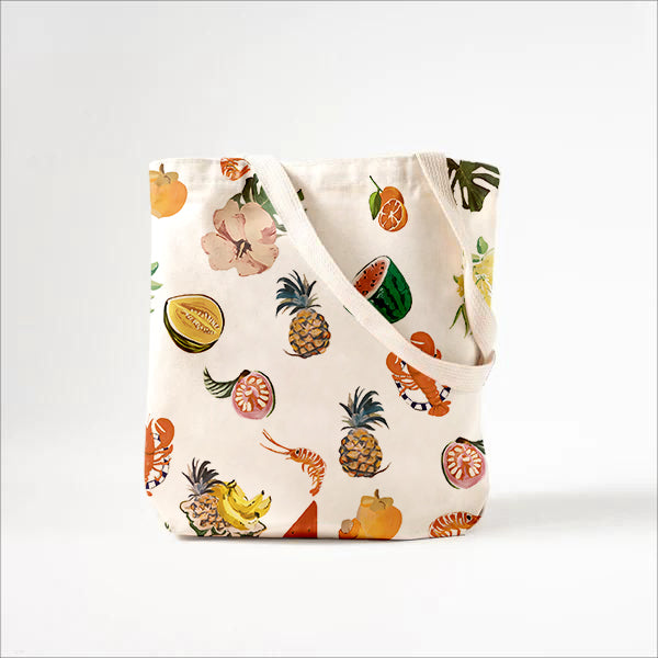 Exotische Fruit World bedrukte canvas tas