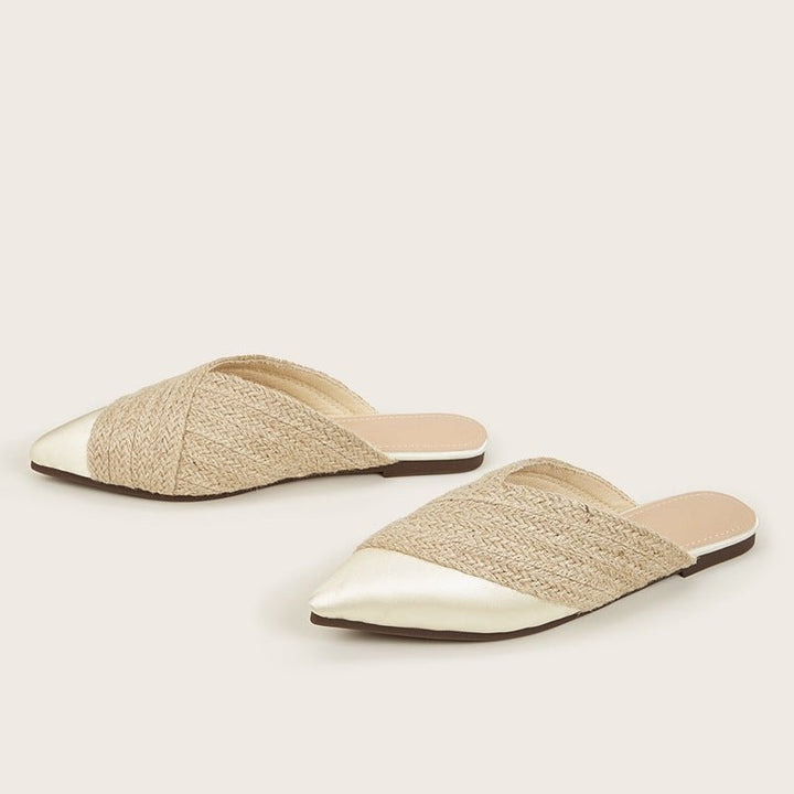 Apphia Woven Satin Slippers