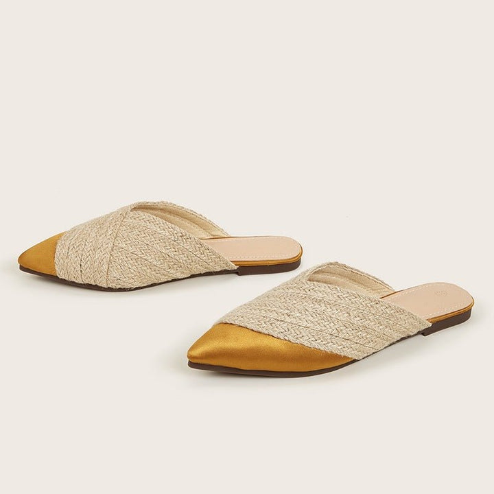 Apphia Woven Satin Slippers