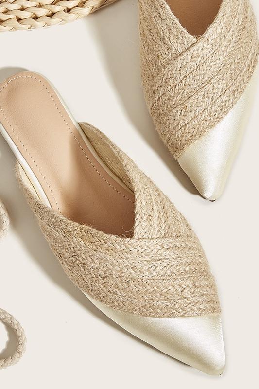 Apphia Woven Satin Slippers