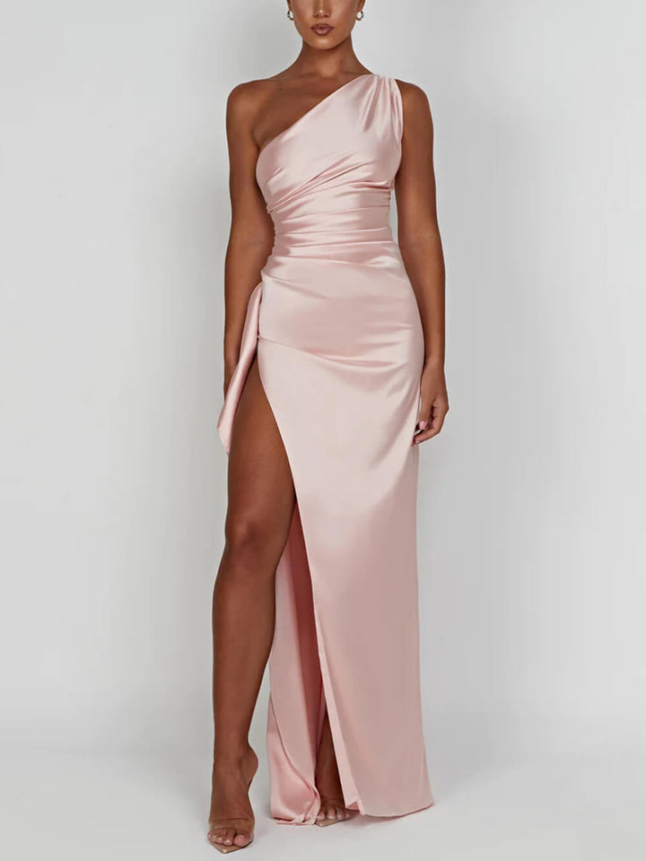 Satin Slit Maxi mekko