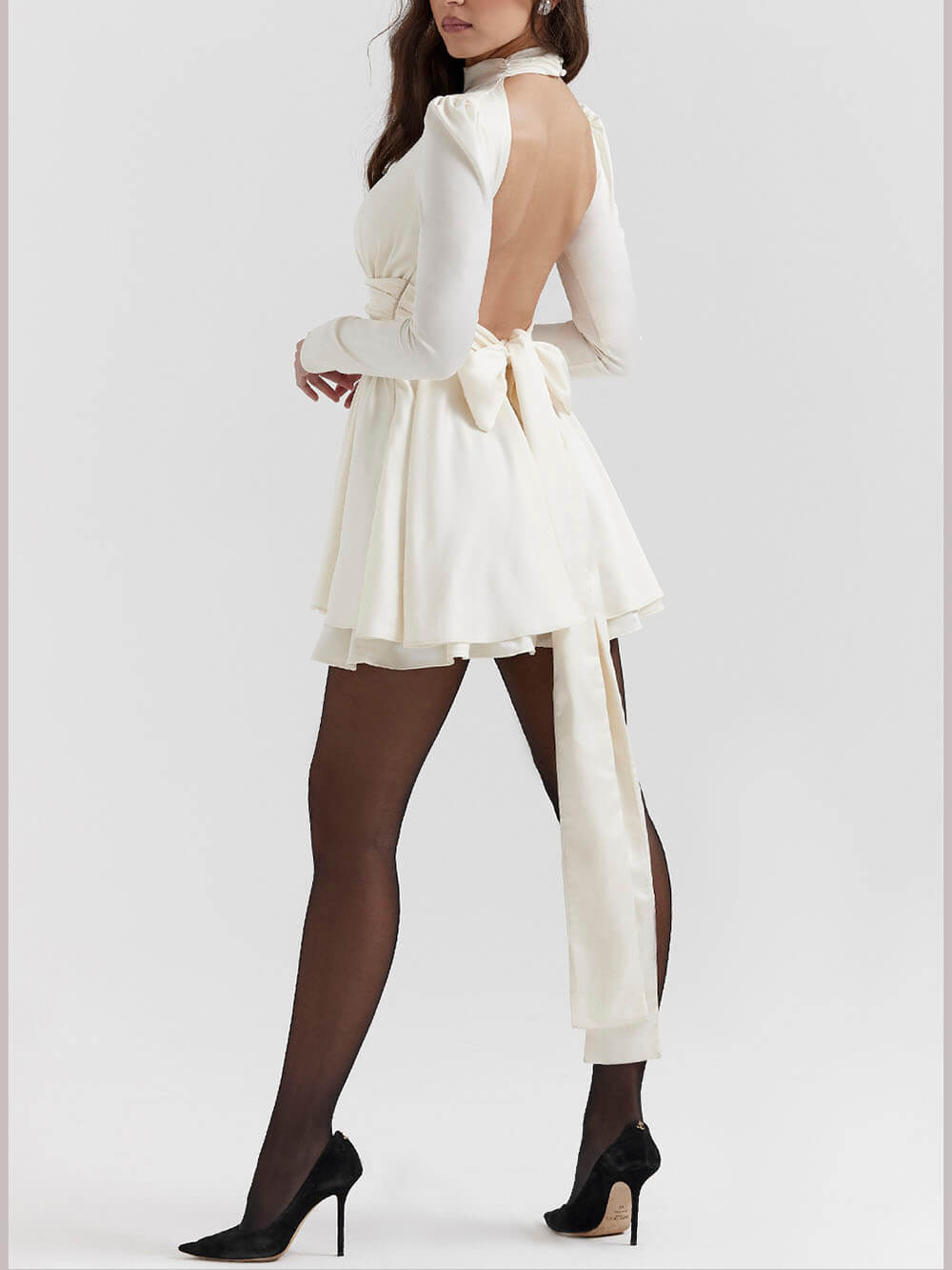 Rochie Mini Ivory Bow