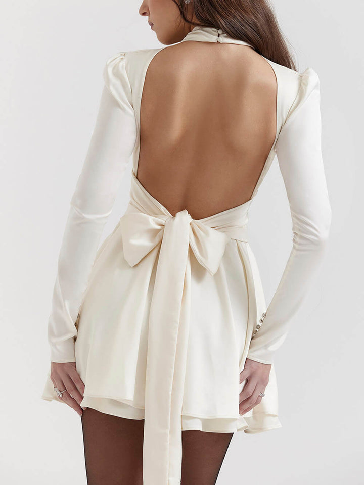 Rochie Mini Ivory Bow