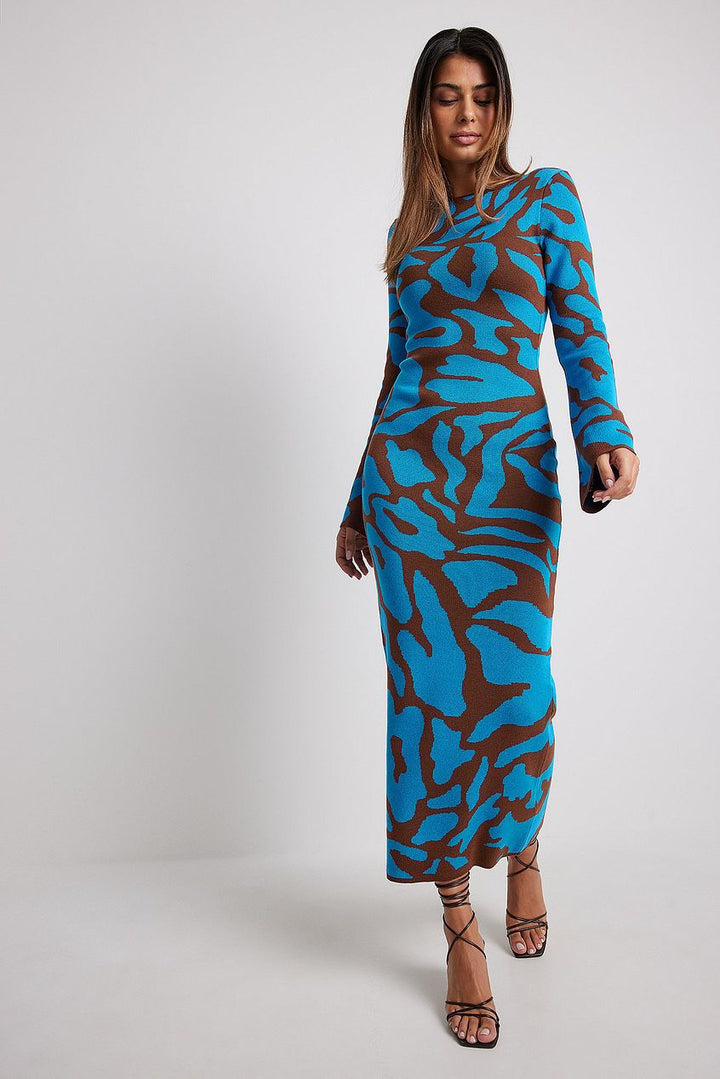 Ava Jacquard Knit Midi Dress