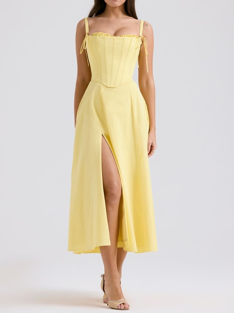 Vestido midi de algodón Sunshine