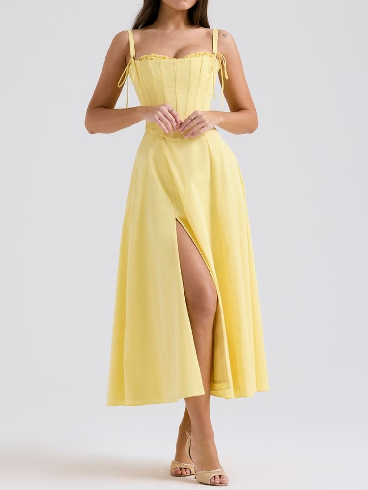 Sunshine Cotton Midi aurinkomekko