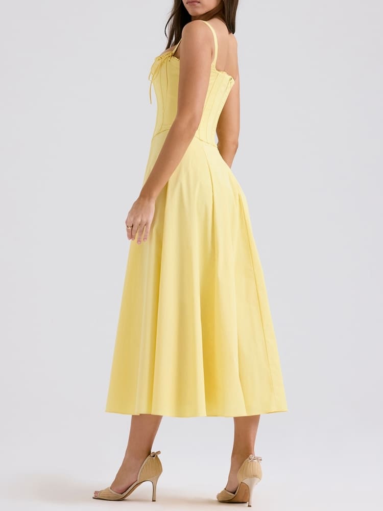 Sunshine Cotton Midi aurinkomekko