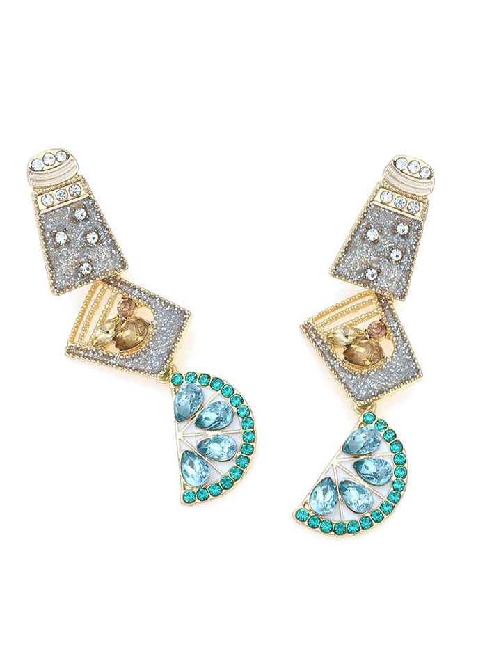 Cocktail Diamante Drop Earrings