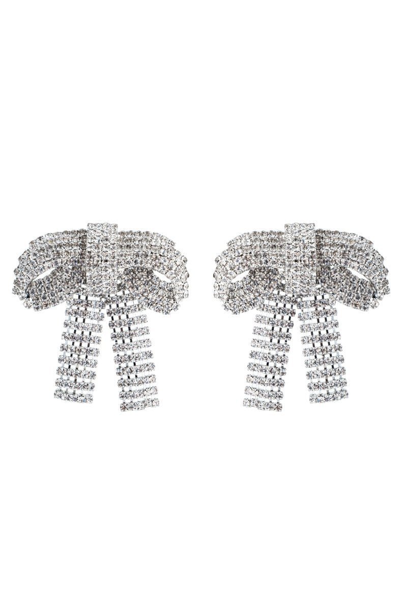 Crystal-embellished Bow Earrings