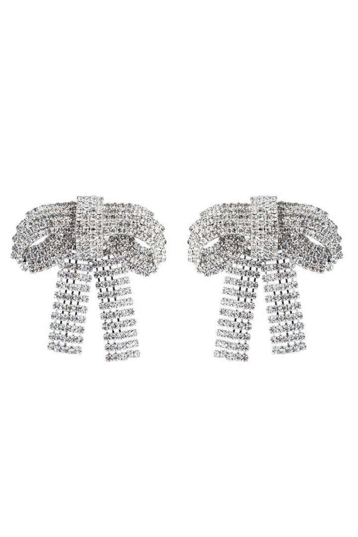 Crystal-embellished Bow Earrings