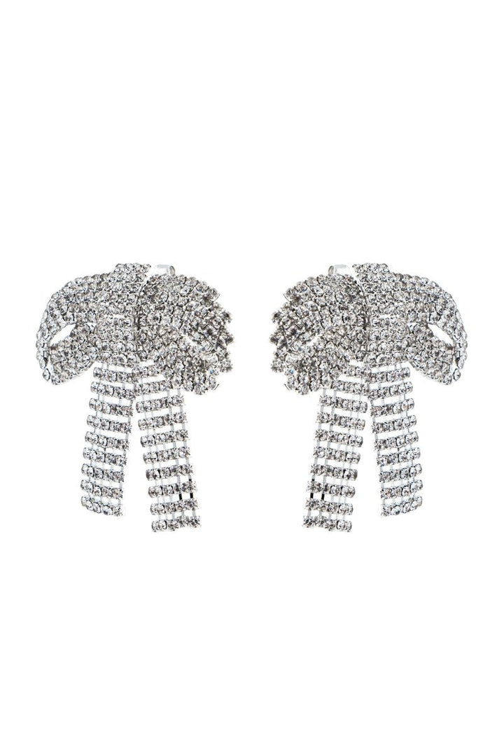 Crystal-embellished Bow Earrings