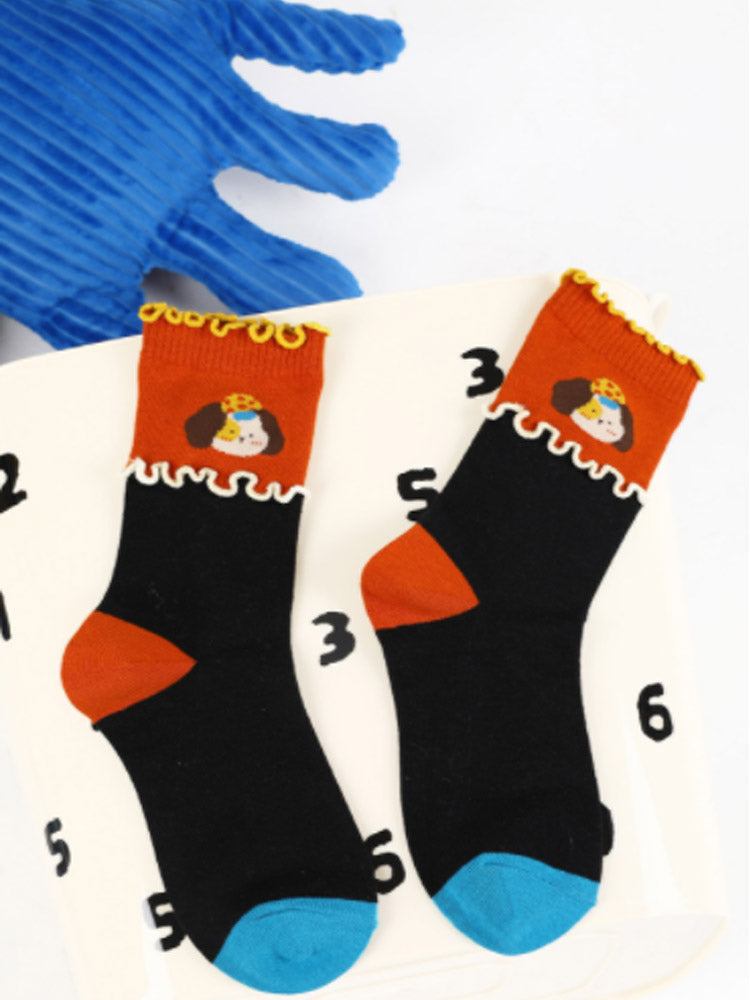 Cute Cartoon Dog Cotton Socks