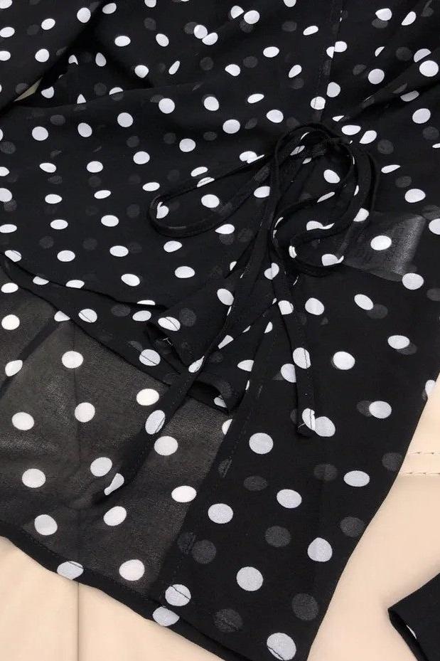 Gilda Polka Dot Long Sleeve Blouse