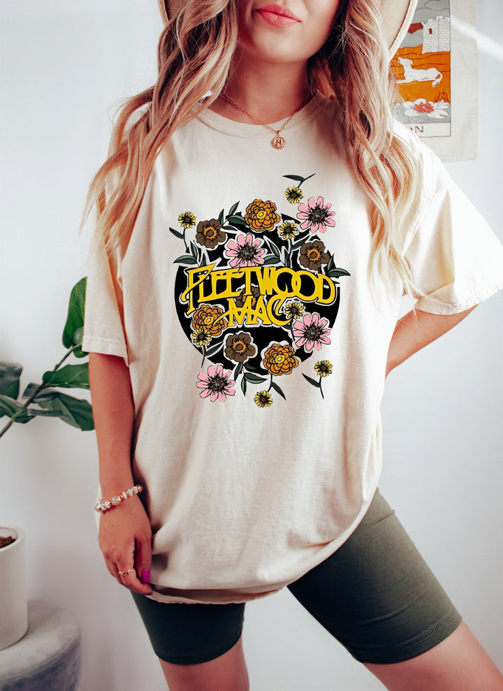 Fleetwood Mac Floral Retro Band T-paita