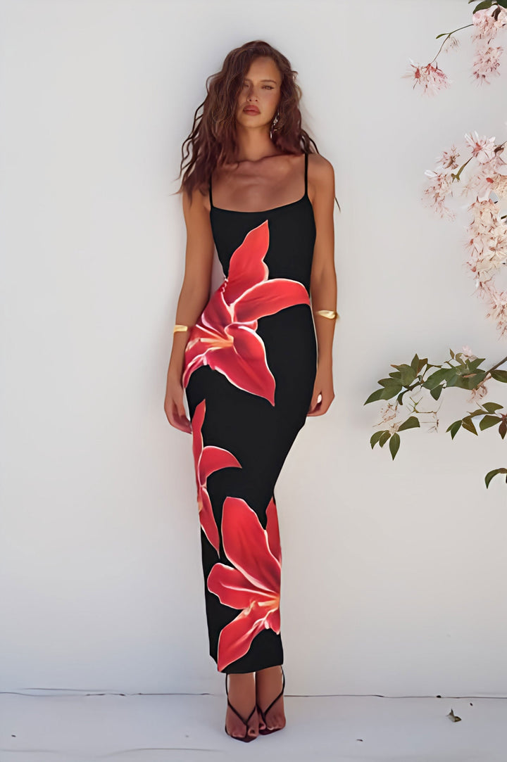 DEIA Midi Kleed - Black Lily