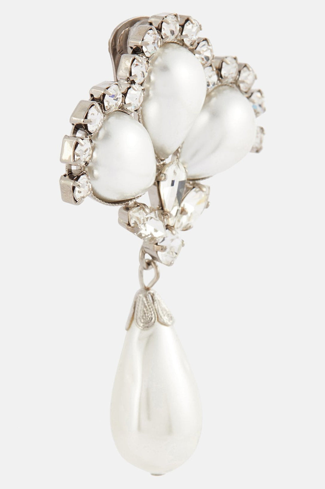 Debby Pearl Diamante Drop Earrings