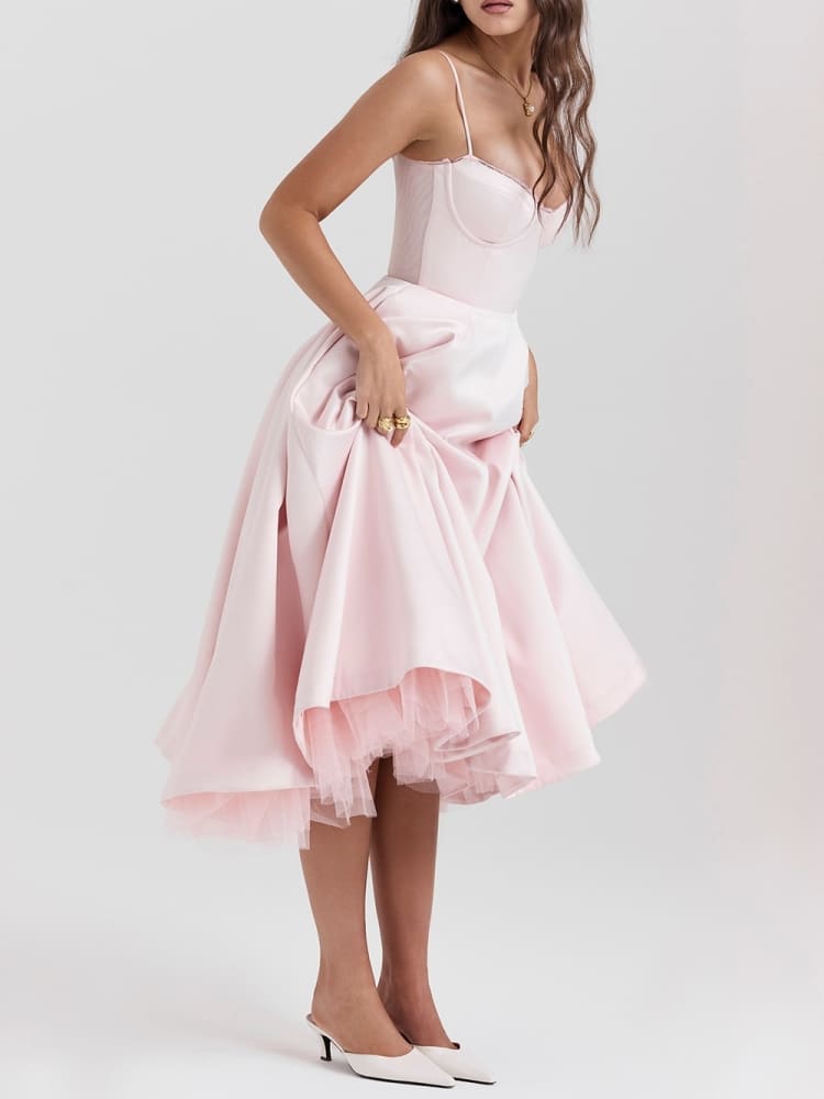 Ballerina Pink Midi Kleed