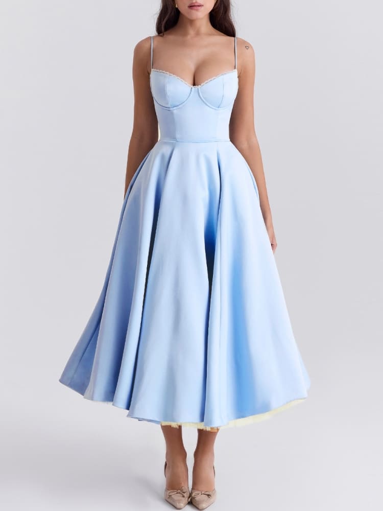 Cinderella Blue Tylli Midi-mekko