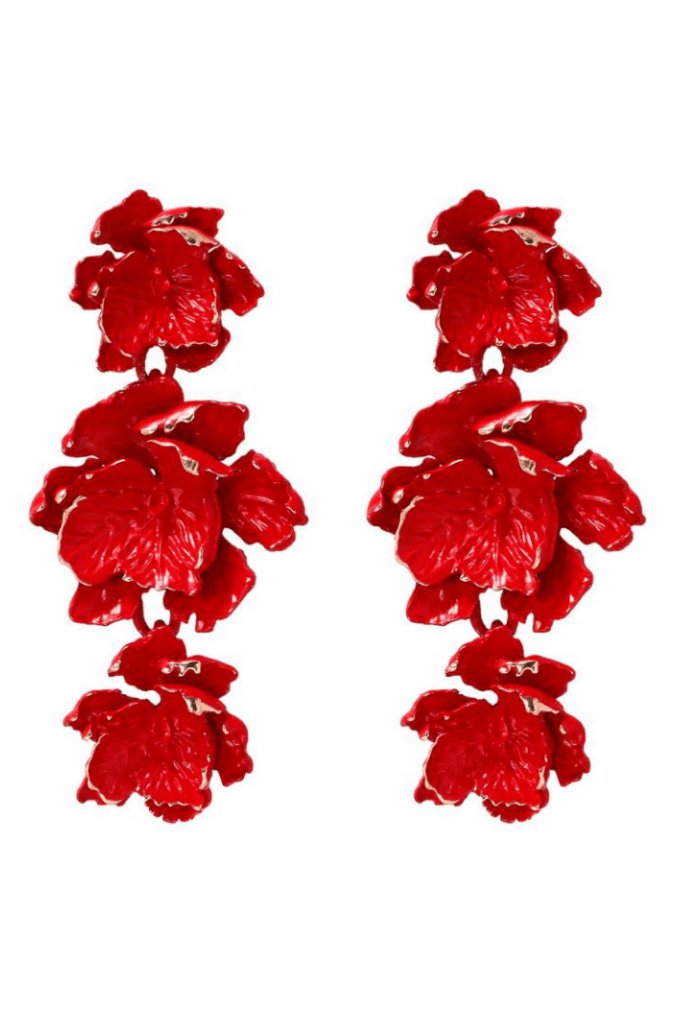 Phyllis Varnish Flower Earrings