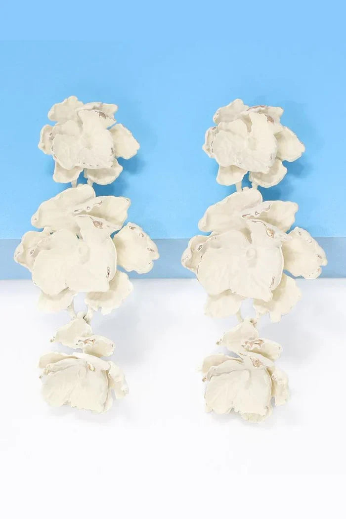 Phyllis Varnish Flower Earrings