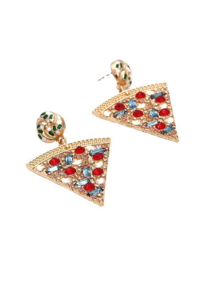 Pizza Diamante Drop Earrings