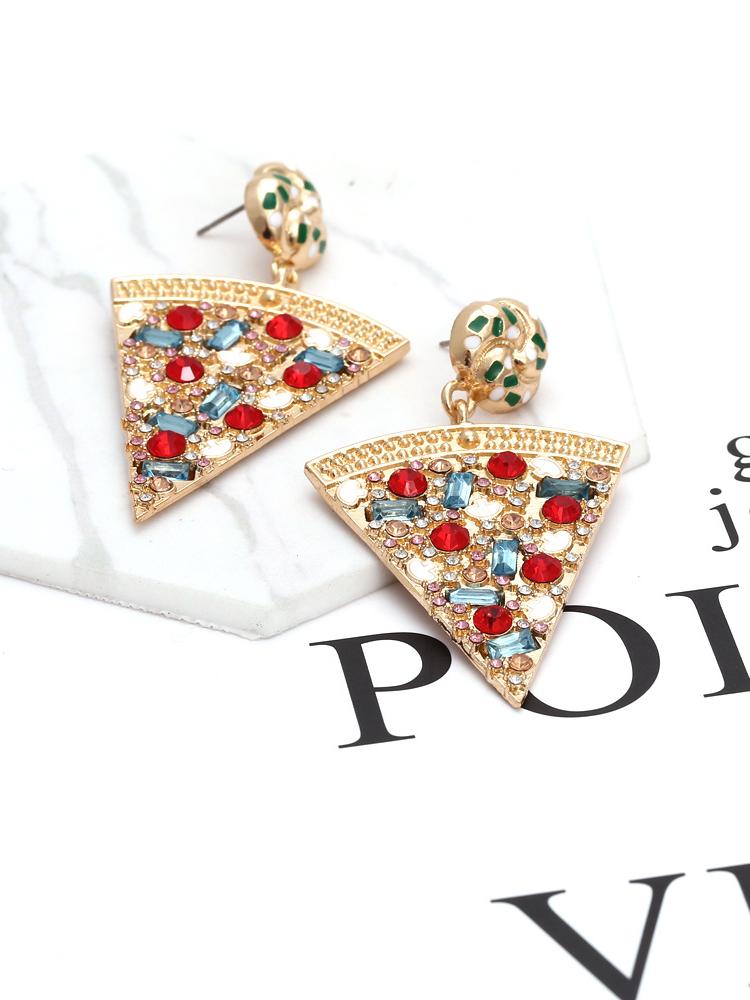 Pizza Diamante Drop Earrings