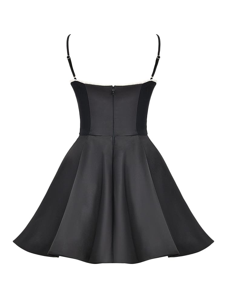 Rochie mini din tul negru