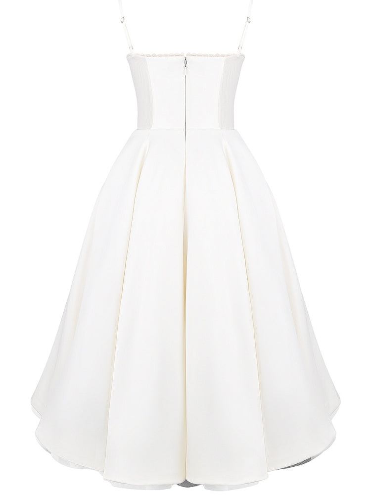 Vestido Midi Tule Branco