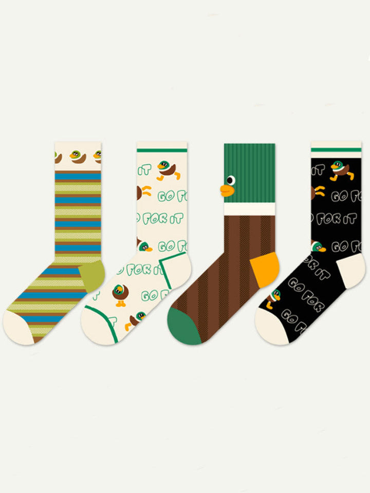 Adorable Cartoon Duck Cotton Socken