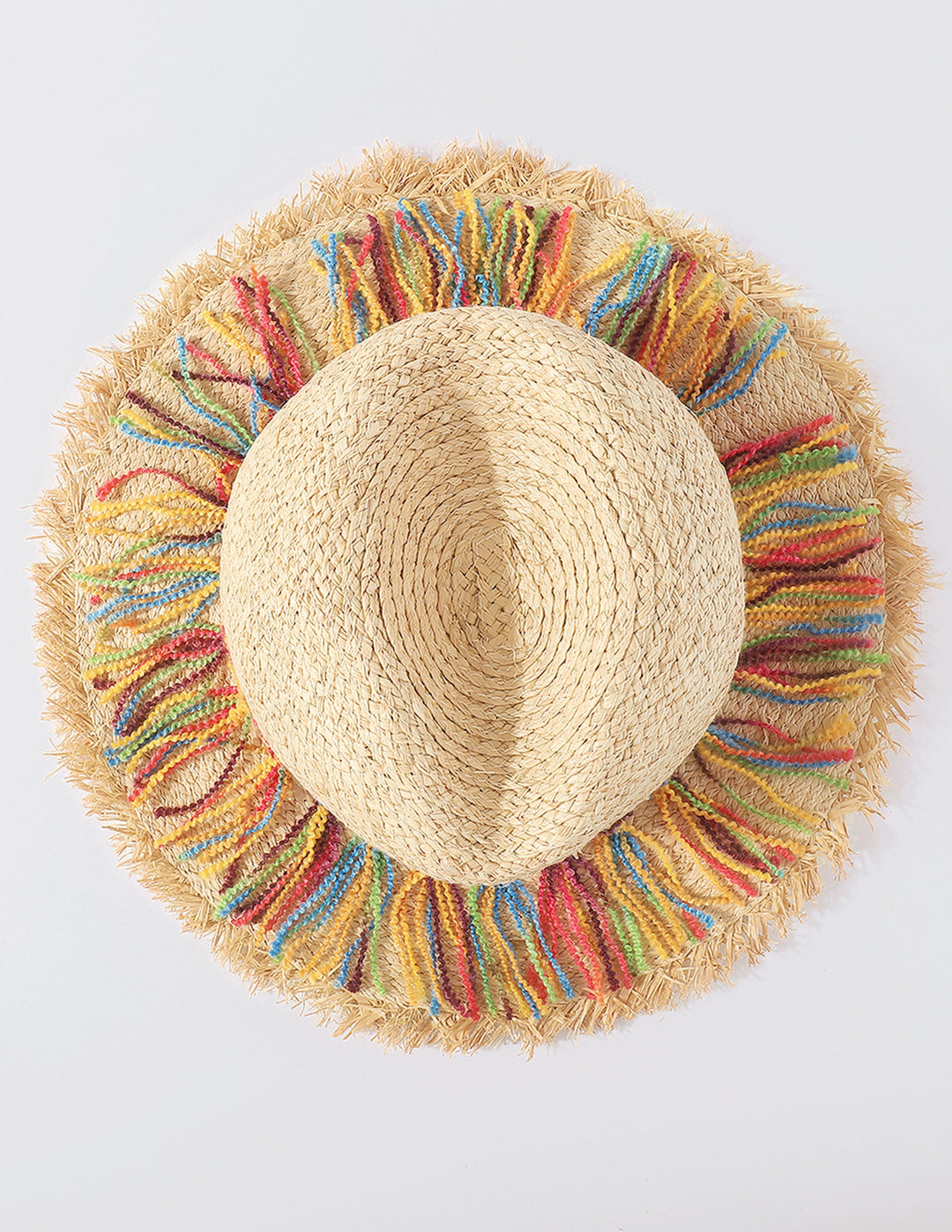 Barevné bavlněné lano střapec slaměný klobouk