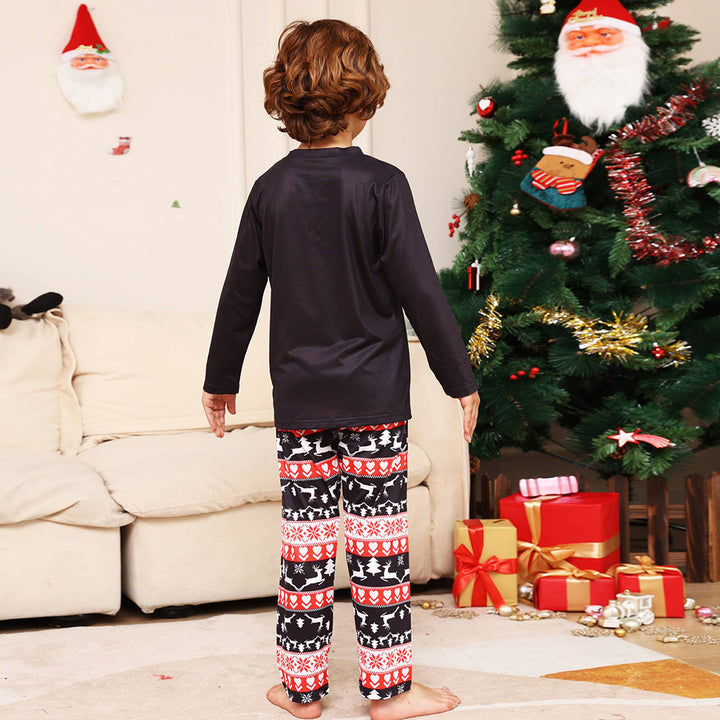 クリスマスファミリーマッチングパジャマセット ブラックディアパジャマ
