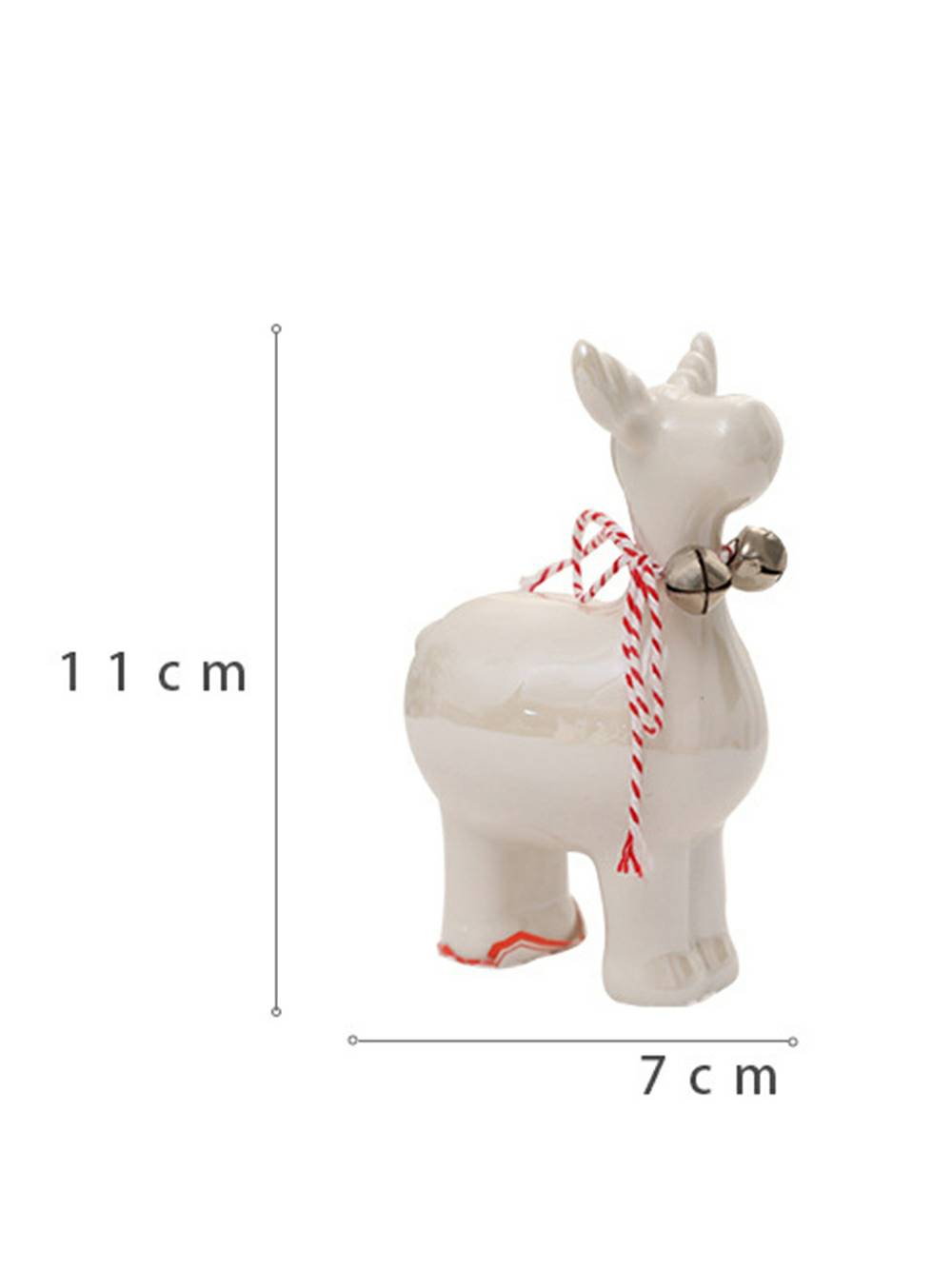 Ceramic Snowman & Reindeer Light-up Christmas Decor