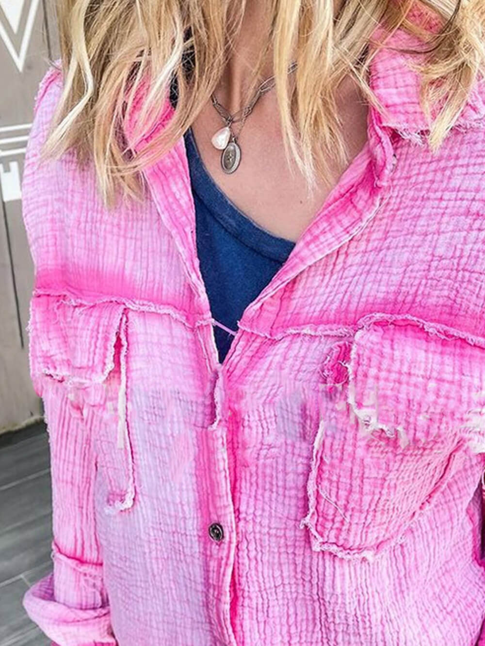Hot Pink Corduroy-jakke