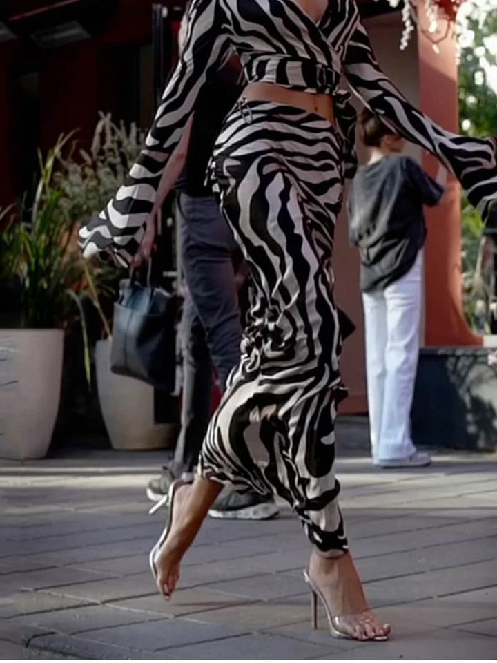 Trendy Print Zebra-drakt