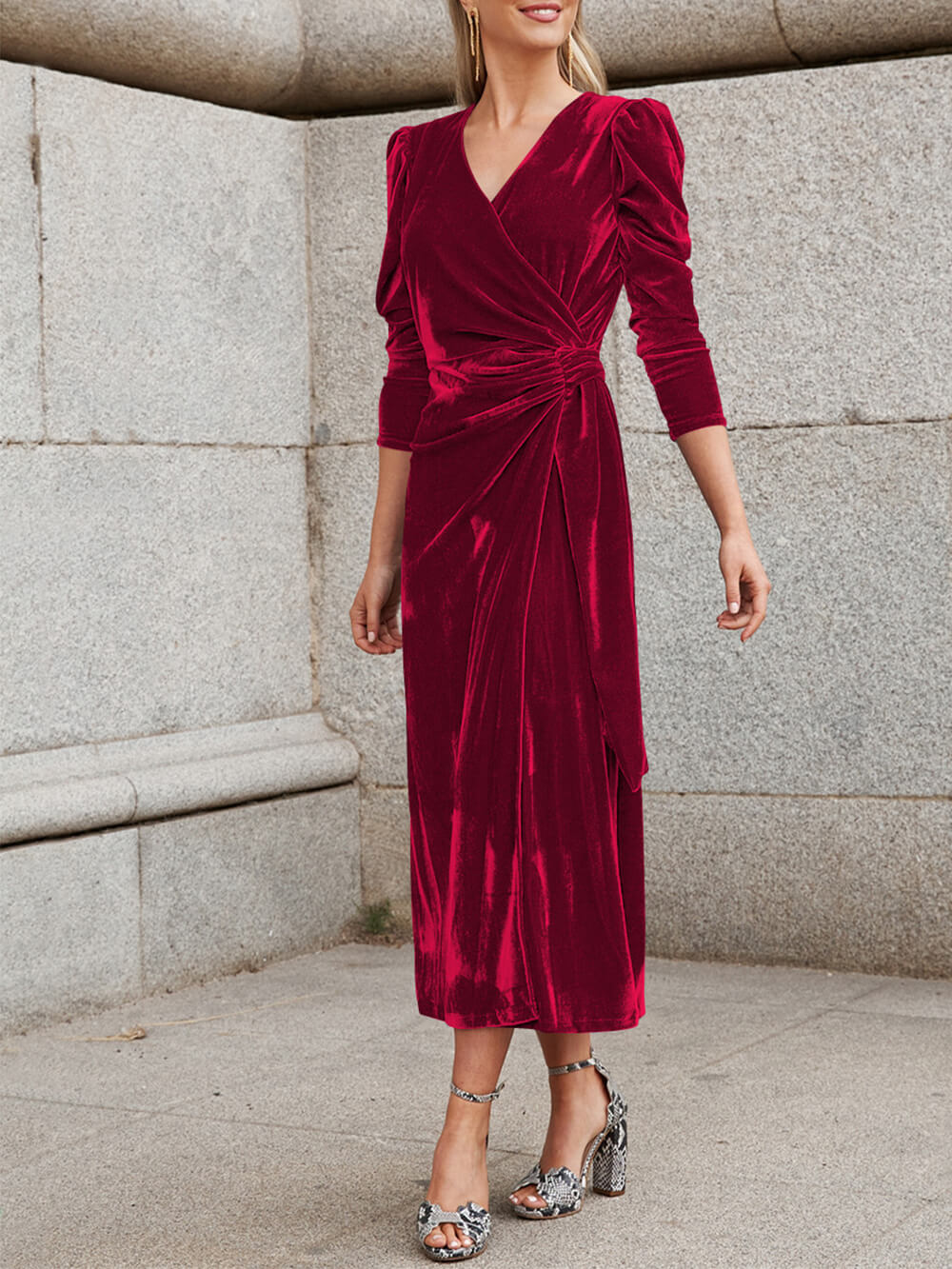 Φόρεμα French Elegance Velvet Midi