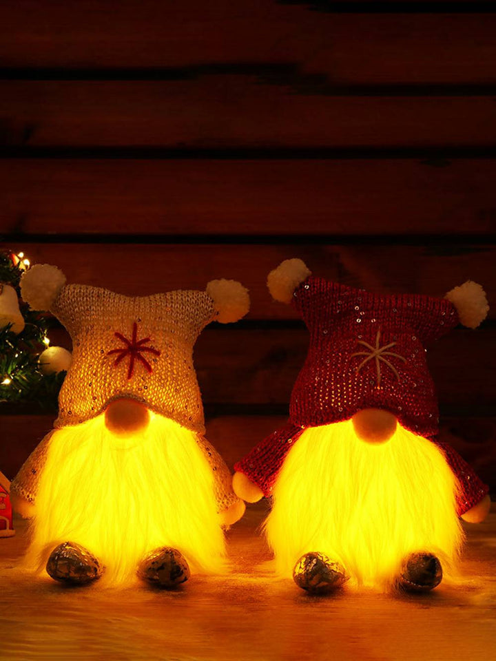 Bambola Rudolph ricamata con fiocchi di neve in peluche natalizio