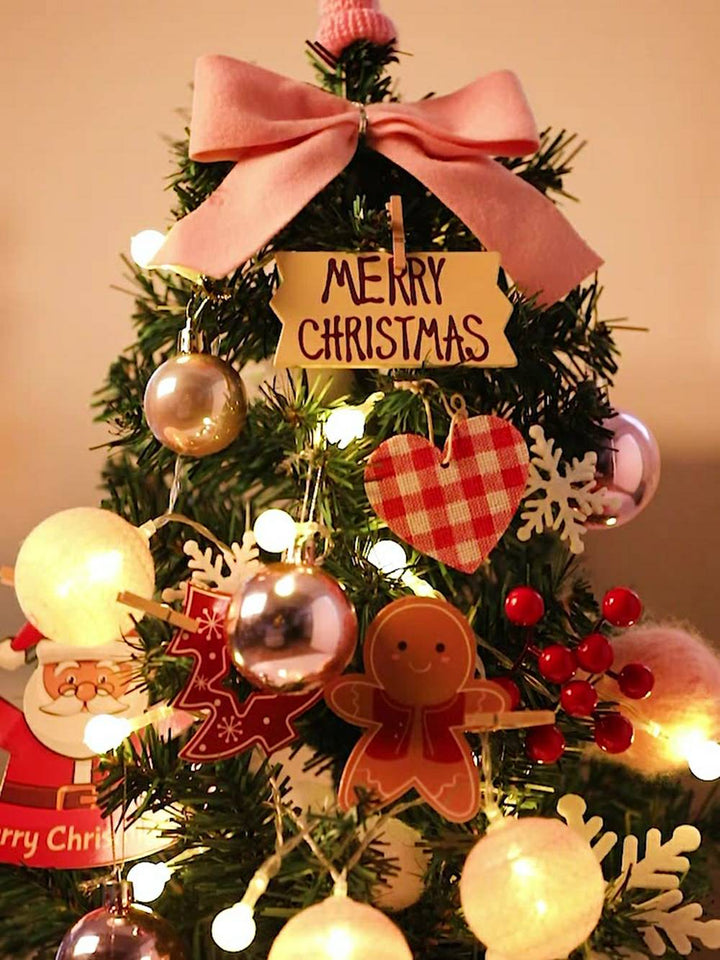 Mini namaakbont bal pop ornamenten voor kerstboom decor