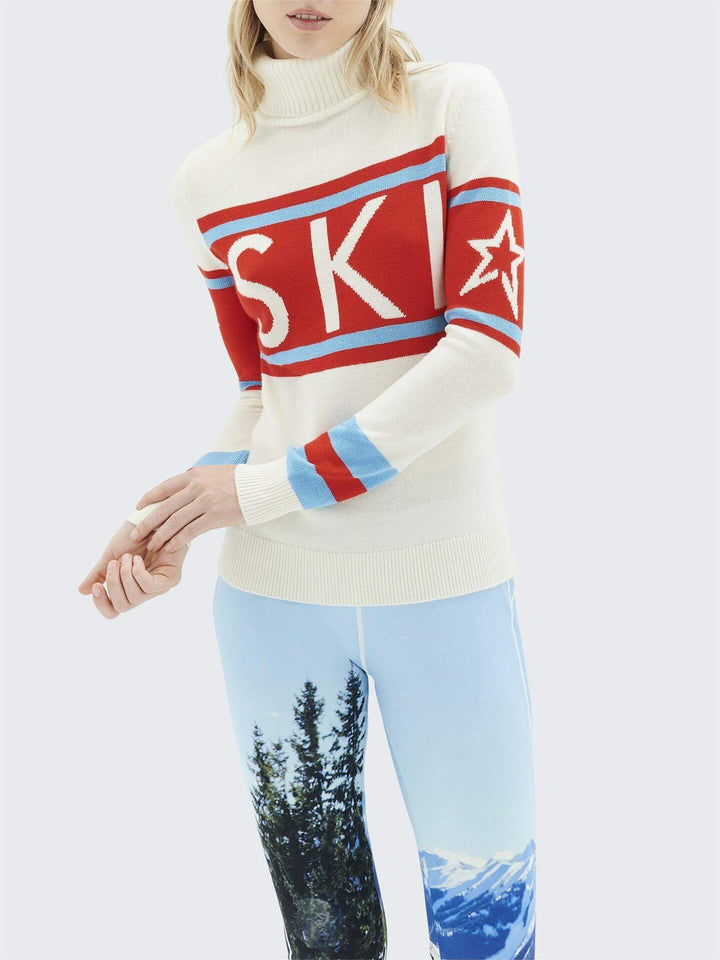 Pullover mit Ski-Intarsienmuster