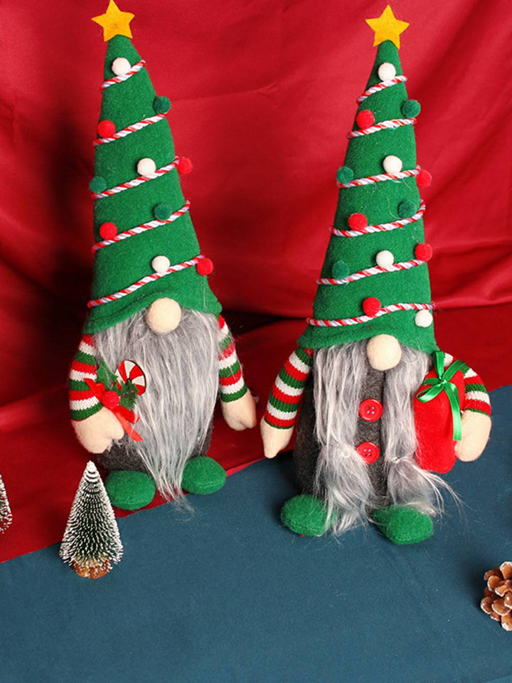 Świąteczna lalka Elf Rudolph z pomponami